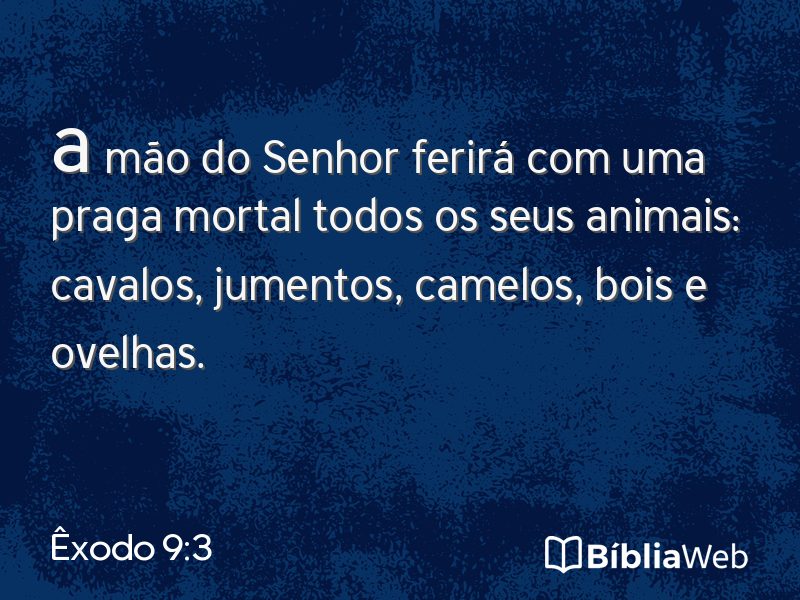 Êxodo 9:3 em imagem para compartilhar