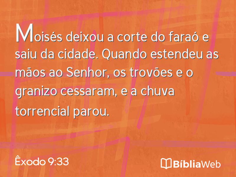 Êxodo 9:33 em imagem para compartilhar