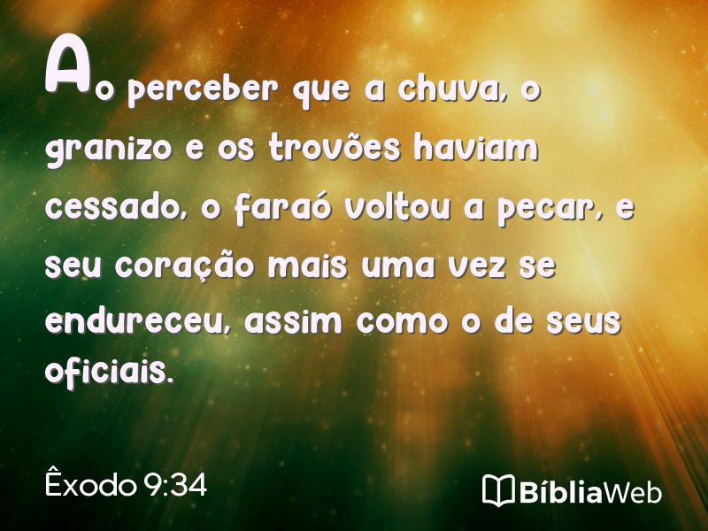 Êxodo 9:34 em imagem para compartilhar