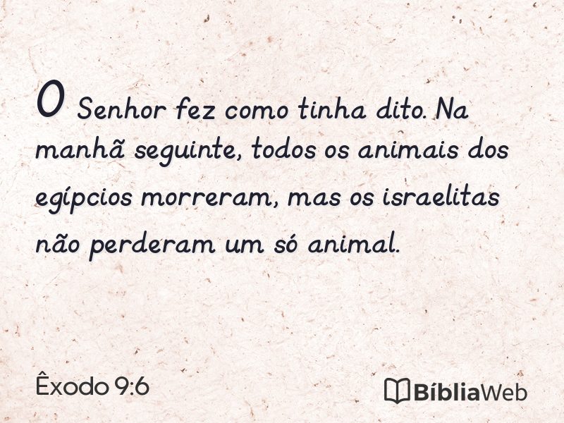 Êxodo 9:6 em imagem para compartilhar
