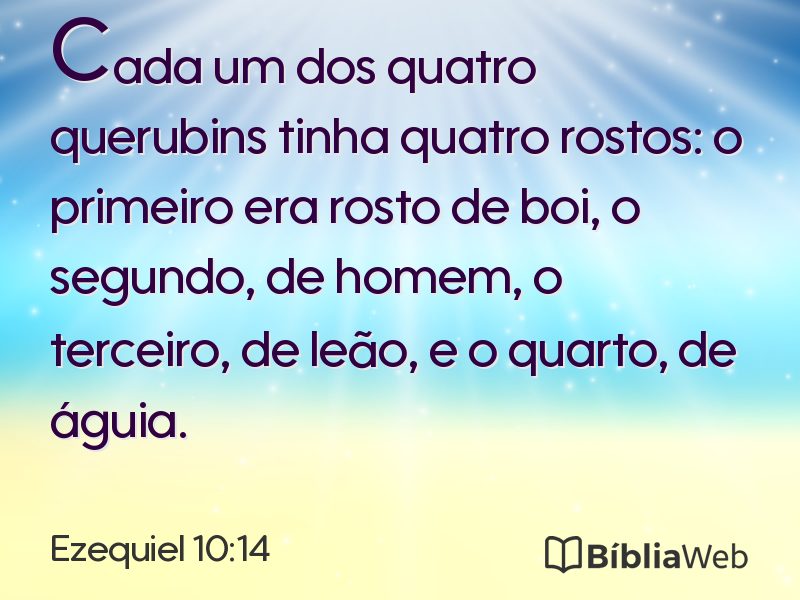 Ezequiel 10:14 em imagem para compartilhar