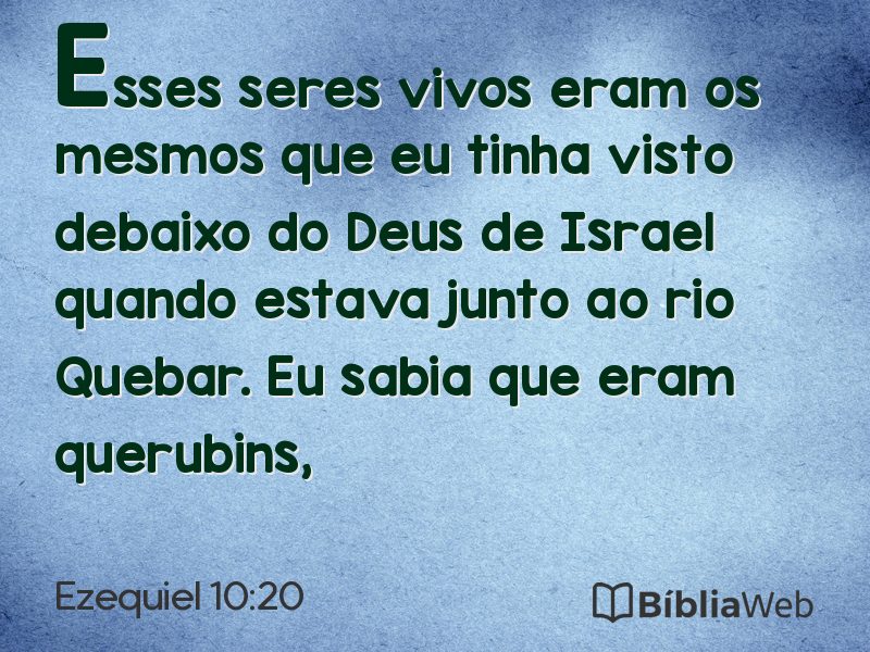 Ezequiel 10:20 em imagem para compartilhar