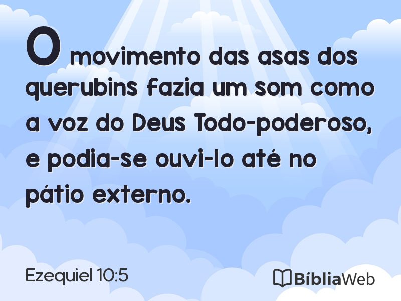 Ezequiel 10:5 em imagem para compartilhar