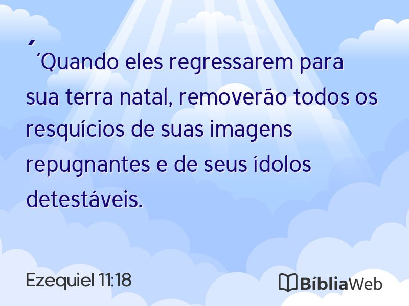 Ezequiel 11:18 em imagem para compartilhar