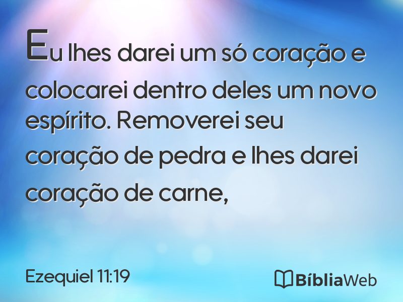 Ezequiel 11:19 em imagem para compartilhar