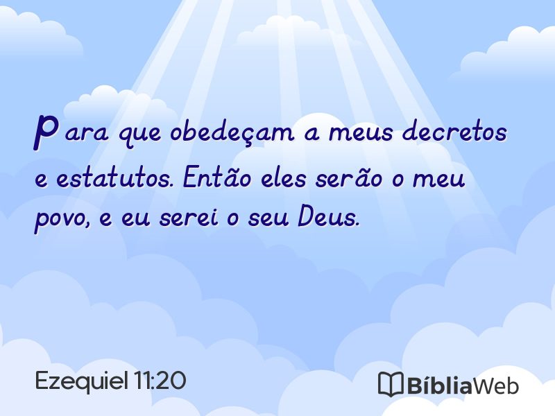 Ezequiel 11:20 em imagem para compartilhar