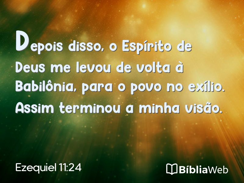 Ezequiel 11:24 em imagem para compartilhar