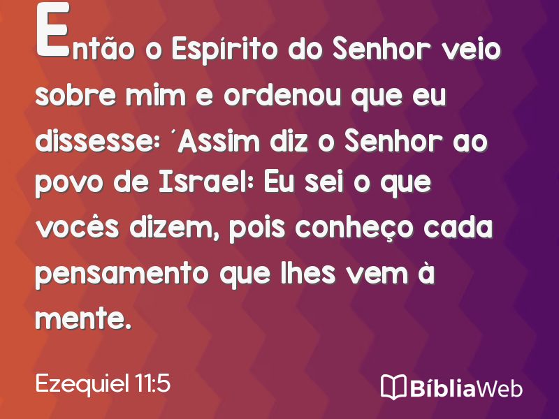 Ezequiel 11:5 em imagem para compartilhar