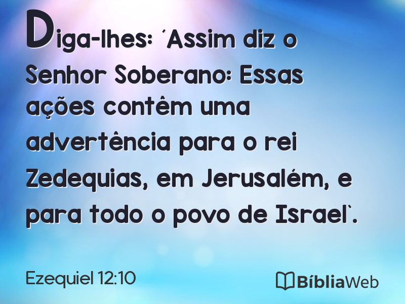 Ezequiel 12:10 em imagem para compartilhar