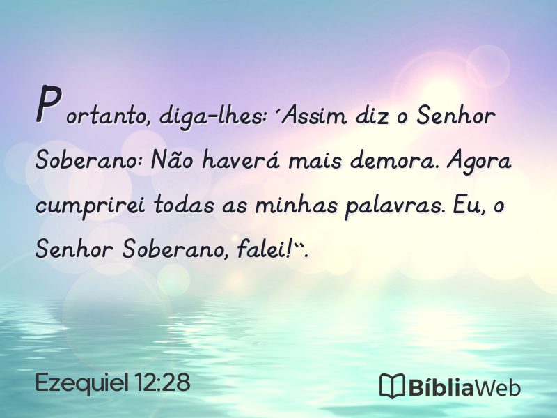 Ezequiel 12:28 em imagem para compartilhar