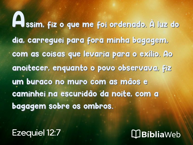 Ezequiel 12:7 em imagem para compartilhar
