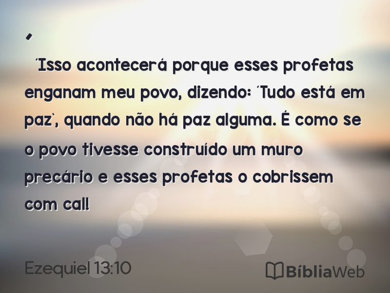 Ezequiel 13:10 em imagem para compartilhar