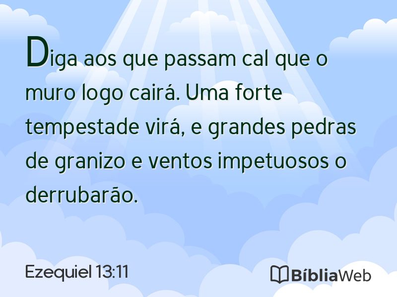 Ezequiel 13:11 em imagem para compartilhar