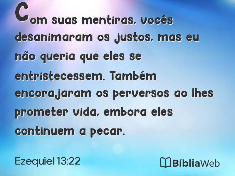 Ezequiel 13:22 em imagem para compartilhar