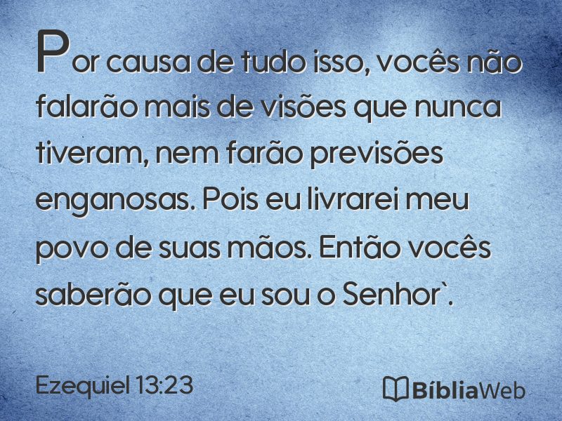 Ezequiel 13:23 em imagem para compartilhar