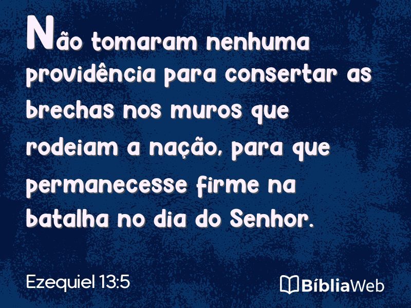 Ezequiel 13:5 em imagem para compartilhar