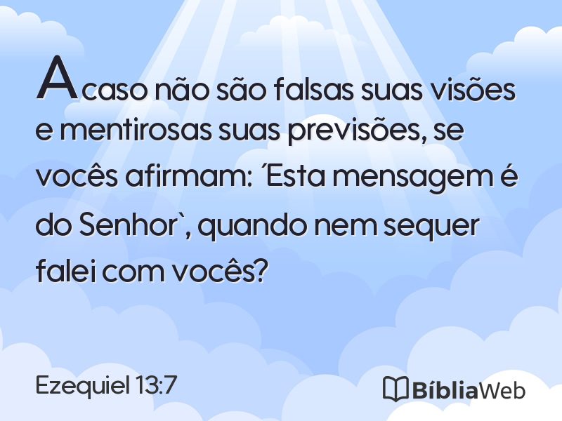 Ezequiel 13:7 em imagem para compartilhar