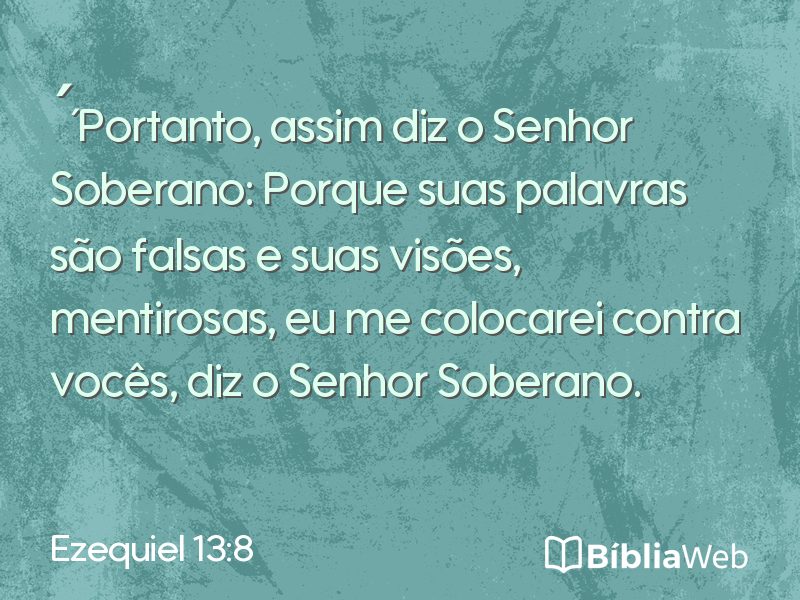 Ezequiel 13:8 em imagem para compartilhar