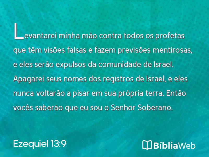 Ezequiel 13:9 em imagem para compartilhar
