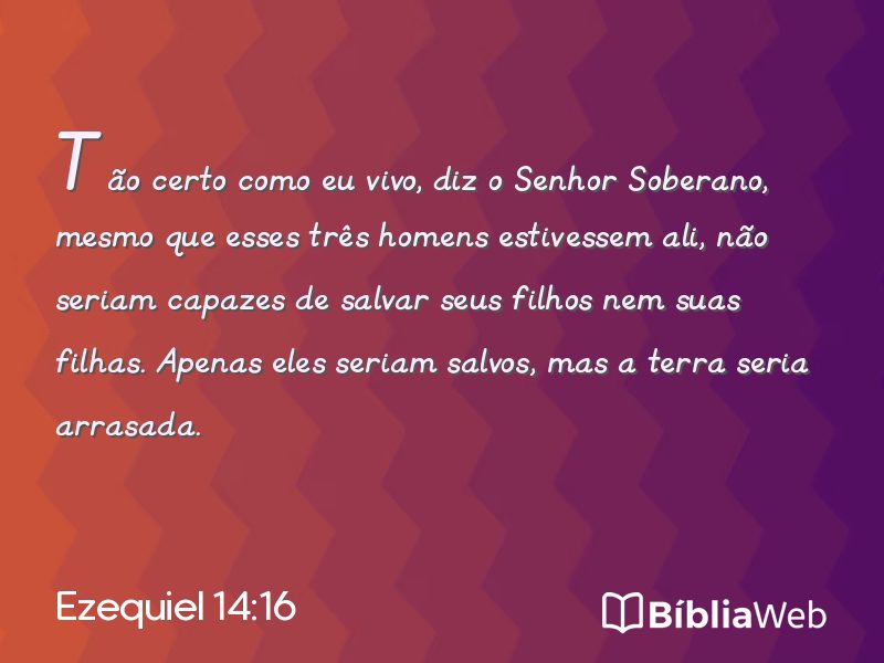 Ezequiel 14:16 em imagem para compartilhar