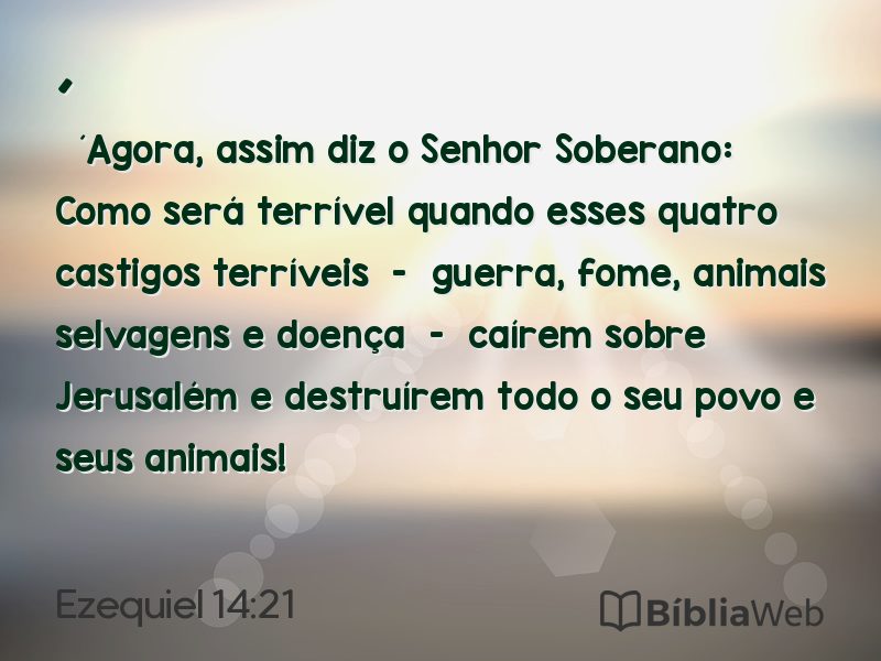 Ezequiel 14:21 em imagem para compartilhar