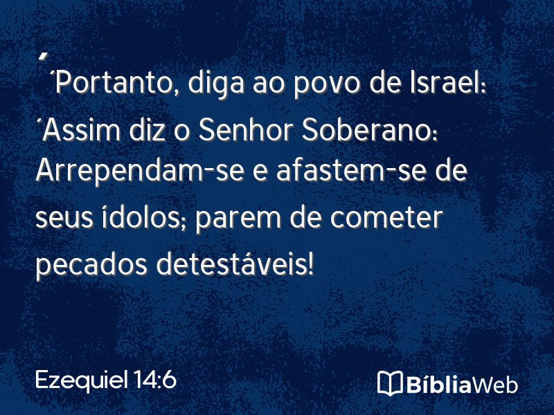 Ezequiel 14:6 em imagem para compartilhar