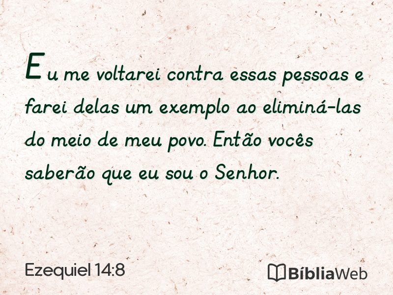 Ezequiel 14:8 em imagem para compartilhar