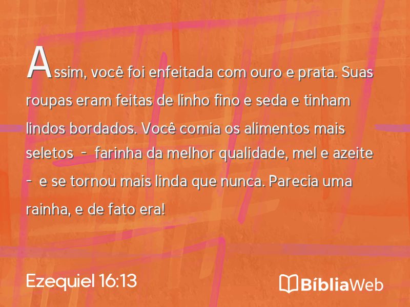 Ezequiel 16:13 em imagem para compartilhar