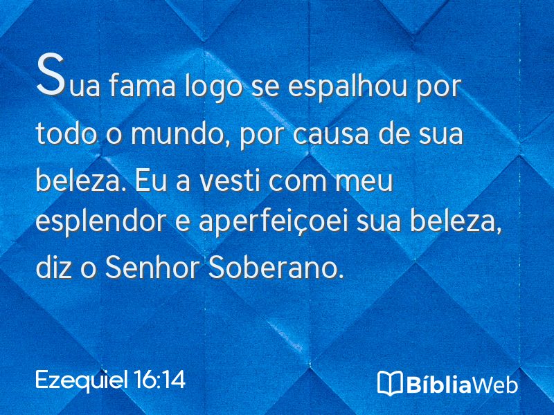 Ezequiel 16:14 em imagem para compartilhar
