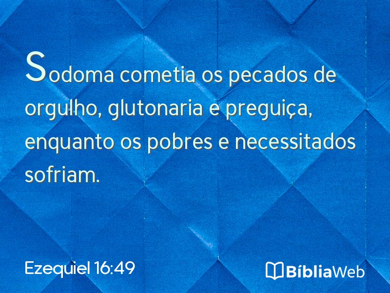 Ezequiel 16:49 em imagem para compartilhar