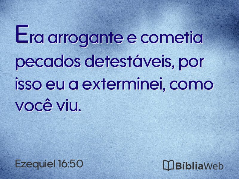 Ezequiel 16:50 em imagem para compartilhar