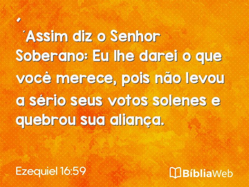 Ezequiel 16:59 em imagem para compartilhar