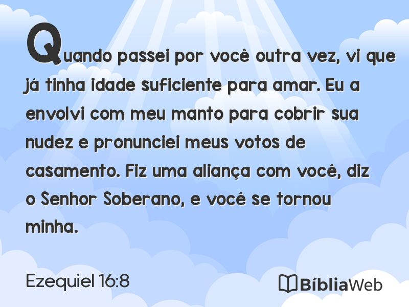 Ezequiel 16:8 em imagem para compartilhar