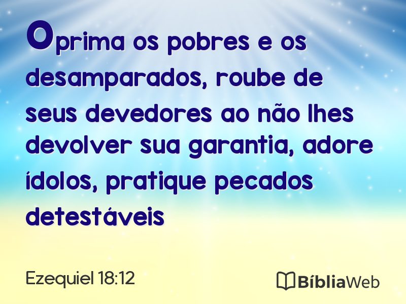 Ezequiel 18:12 em imagem para compartilhar
