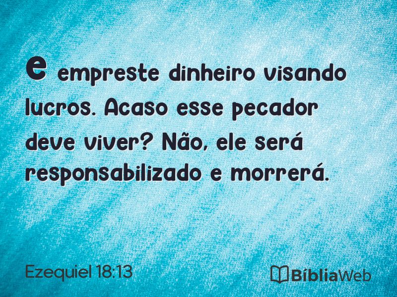 Ezequiel 18:13 em imagem para compartilhar