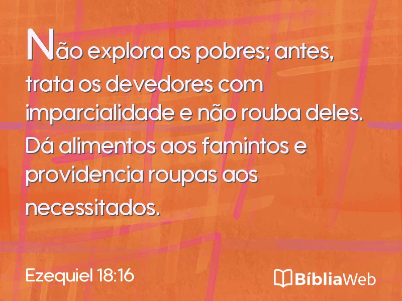Ezequiel 18:16 em imagem para compartilhar