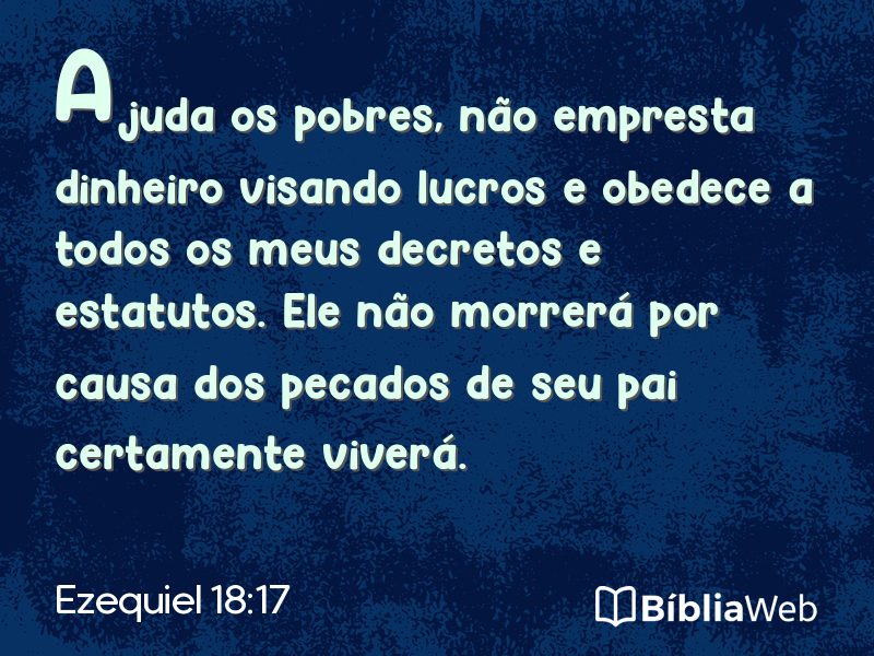 Ezequiel 18:17 em imagem para compartilhar