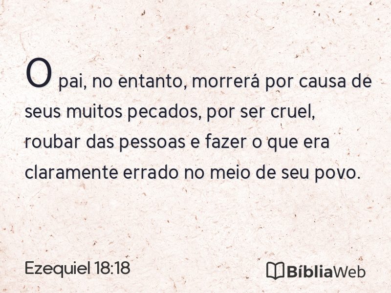 Ezequiel 18:18 em imagem para compartilhar