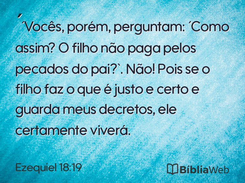 Ezequiel 18:19 em imagem para compartilhar