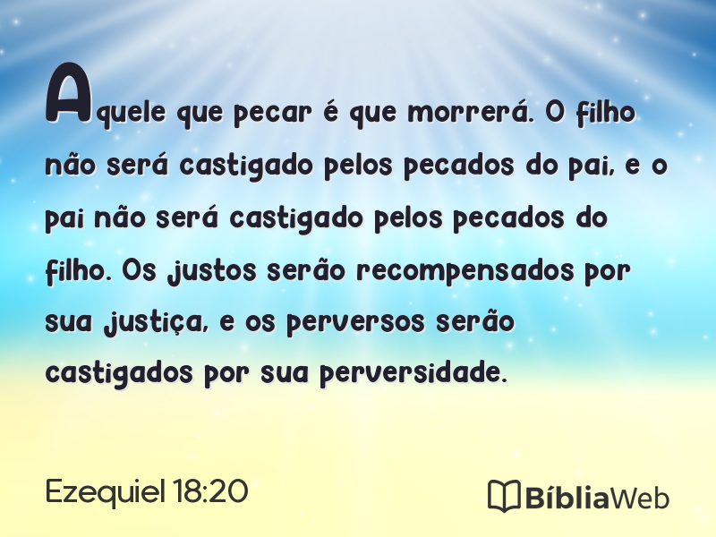 Ezequiel 18:20 em imagem para compartilhar