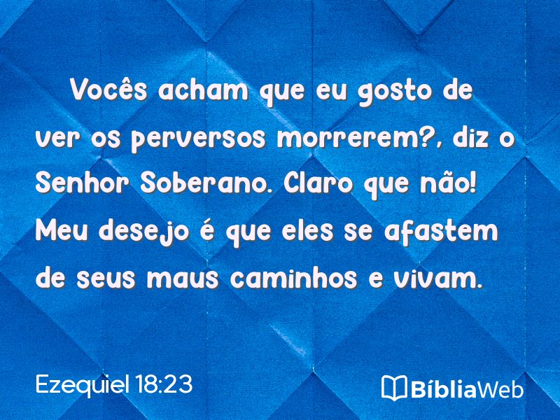 Ezequiel 18:23 em imagem para compartilhar