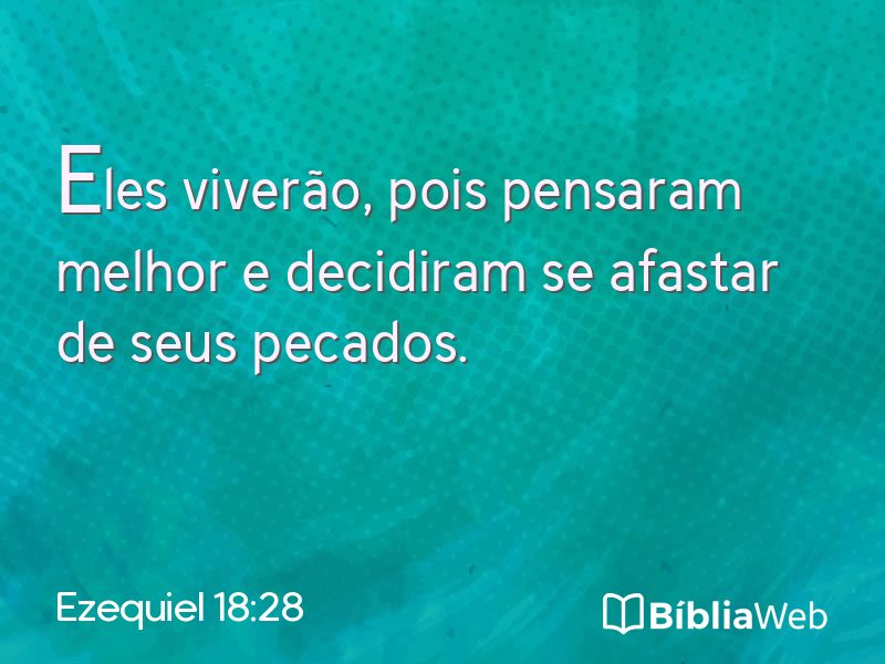 Ezequiel 18:28 em imagem para compartilhar