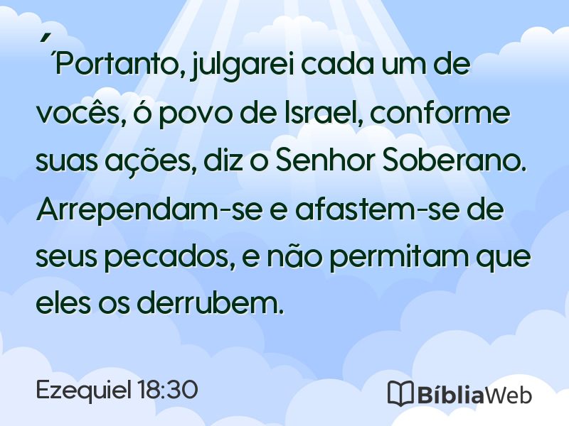 Ezequiel 18:30 em imagem para compartilhar