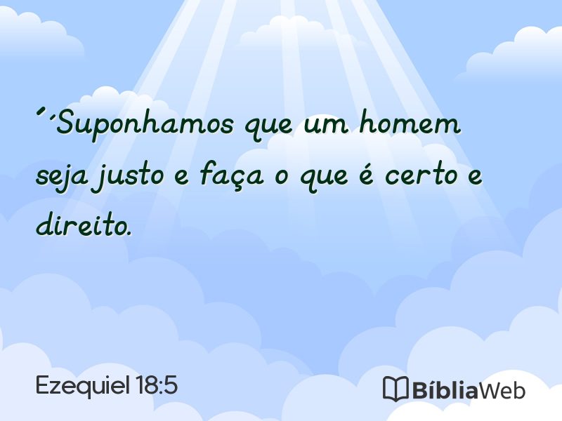 Ezequiel 18:5 em imagem para compartilhar