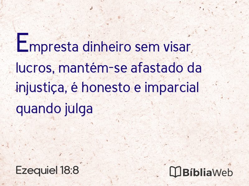 Ezequiel 18:8 em imagem para compartilhar