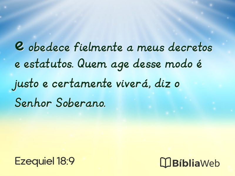 Ezequiel 18:9 em imagem para compartilhar