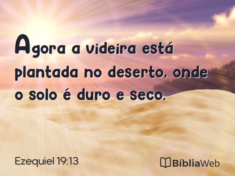 Ezequiel 19:13 em imagem para compartilhar