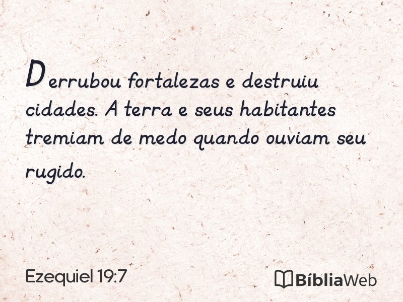 Ezequiel 19:7 em imagem para compartilhar