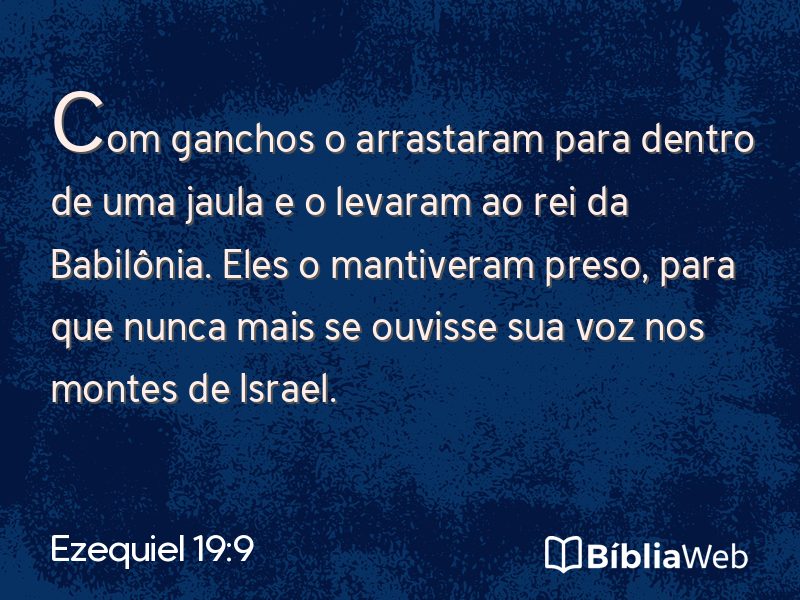 Ezequiel 19:9 em imagem para compartilhar