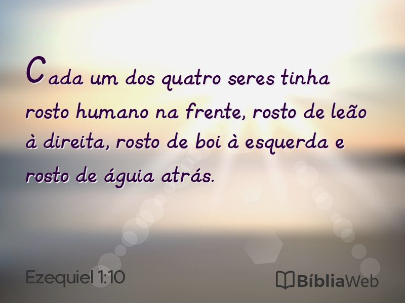 Ezequiel 1:10 em imagem para compartilhar